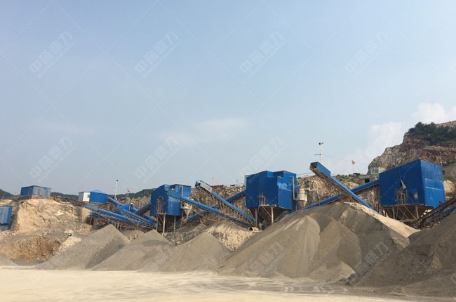 山（shān）西潞城翔泰建材时产800吨石料生产线