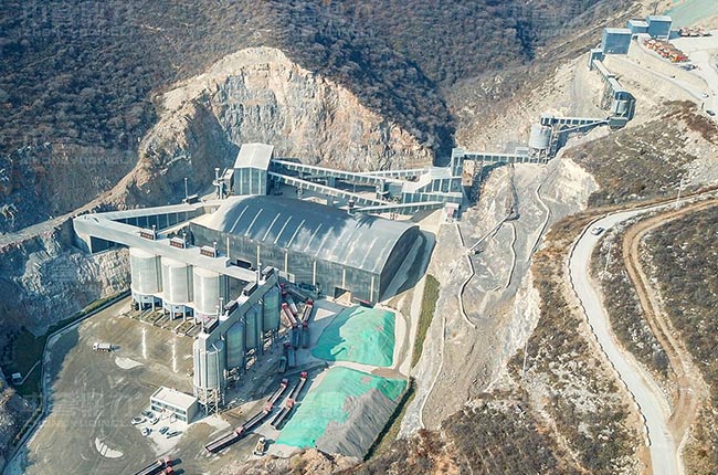 山西鑫祥源（yuán）石灰岩礦時產800噸製沙生產線