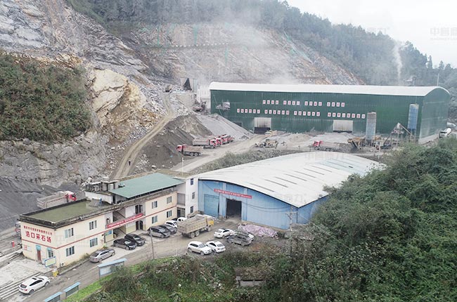 重慶武隆毛坡（pō）建材時產1000噸砂石骨料生產線