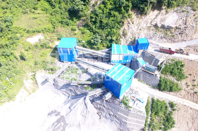 陕西安（ān）康（kāng）市（shì）坤石建材时产600-700吨（dūn）碎石生产线